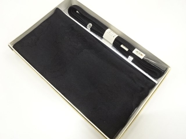 JAPANESE KIMONO / UNUSED FOR MOURNING OBIAGE・HAND-TIED OBIJIME SET